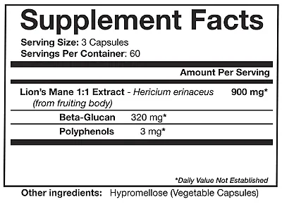 Oriveda's Lion's Mane is 100% in line with the clinical research
